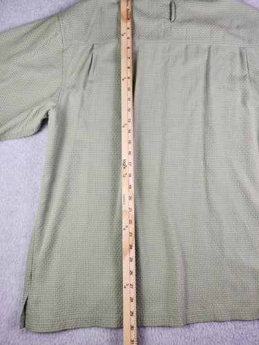 Alpine Design Button Down Shirt Mens Size L Zip Breast Pocket Straight Hem Green - Picture 15 of 16