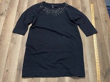 Style&co. Dress, Women's Size Large, Black, 3/4 Sleeve, Neckline Details