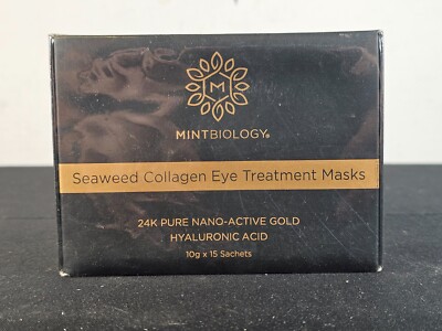 Mintbiology Seaweed Collagen Eye Treatment Masks 24K Hyaluronic Acid 15 Sachets