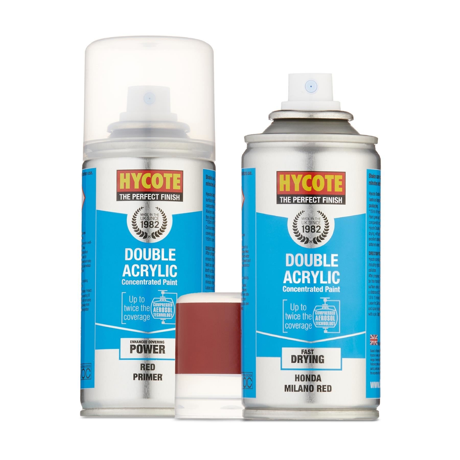Hycote Spray Paint Double Acrylic Honda Milano Red 150ml + Red Primer Kit