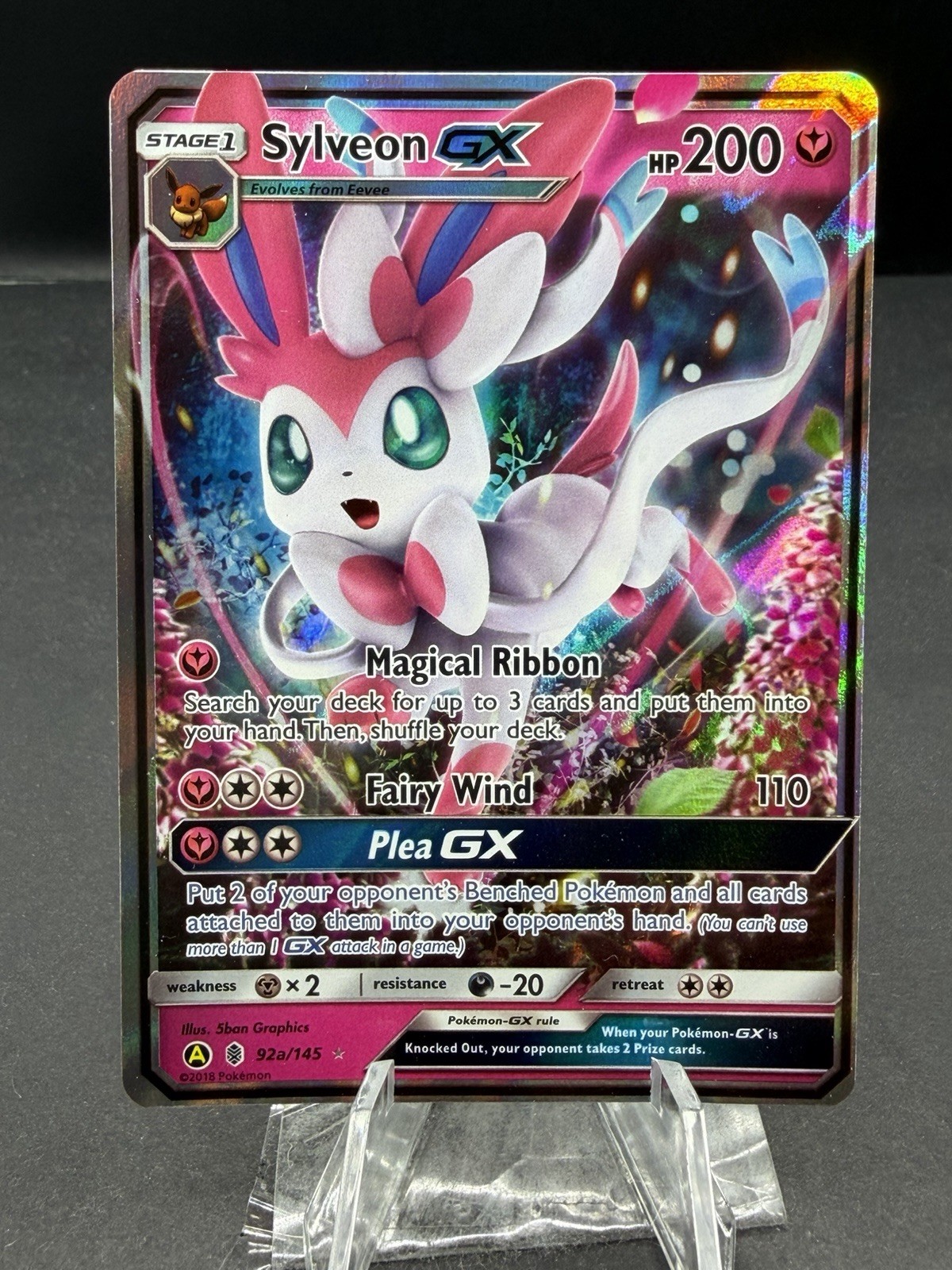 Sylveon GX 092A/145 Alternate Art Holo Pokémon Card