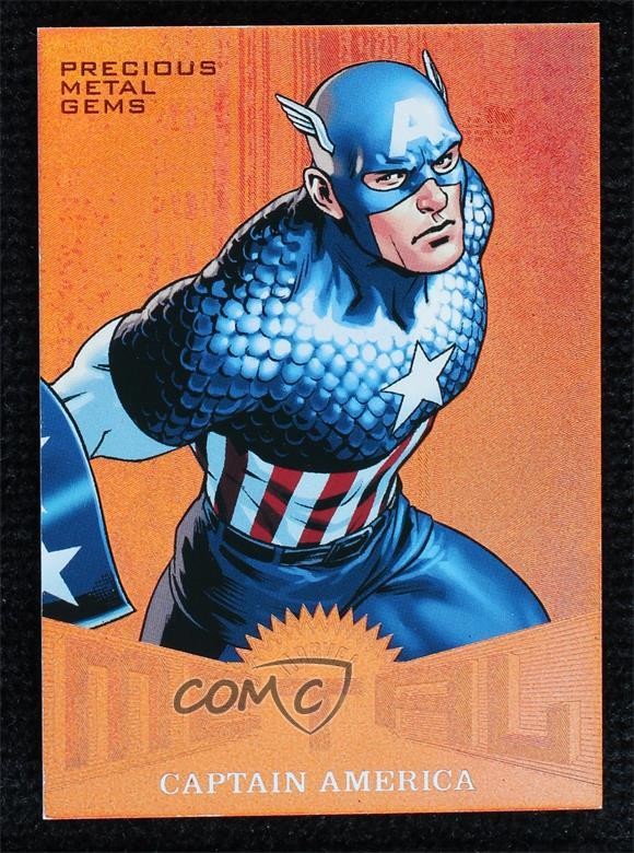 2017 Fleer Ultra Marvel Spider-Man Metal PMG Bronze 177/199 Captain America 0qd