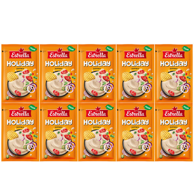 10 x Estrella Holiday Dip Mix 26g   Mild Paprika Onion