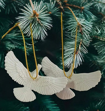 2 pcs Home Alone Christmas Ornaments Peaceful Dove Holiday Decor Tree Decoration
