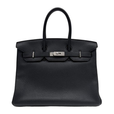 HERMÈS Birkin 35 2011 Black Leather Hand Bag