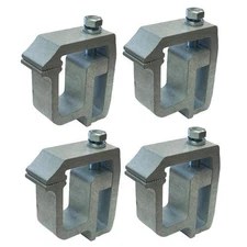 FOUR - Universal HD Camper / Canopy Shell Topper No Drill Aluminum Clamp Bracket