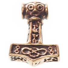 Mj&ouml;lnir Thors Hammer  klein Bronze Anh&auml;nger Schmuck Wikinger Viking Thor Hammer