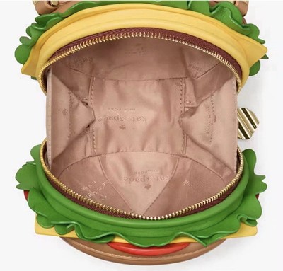 Kate Spade New York 3D Hamburger Burger Crossbody Bag Purse  display picture 2