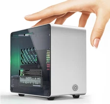 ElectroCookie Raspberry Pi 5 Case, Aluminum Mini Tower Case with Cooling Fan