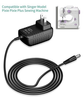 AC DC Adapter Cord for Singer Model Pixie Pixie Plus Sewing Machine Power Supply