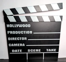 Movie Clapper Board Hollywood Director Film Slate Cut Action Scene Prop Picture