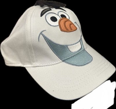 Baseball Cap - Disney Frozen Olaf Face Head White Snapback Adjustable NEW Kids
