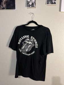 Rolling Stones 1981 American Tour Tongue Logo Graphic T-Shirt Black Size M