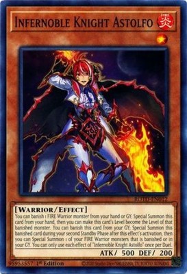 Infernoble Knight Astolfo - ROTD-EN012 - Common - 1st Edition - Lightly Played