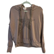 Sundry Size 1 Small Star Hoodie Light Brown