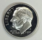 2007-S Silver Proof Roosevelt Dime - DCam  Mirror like