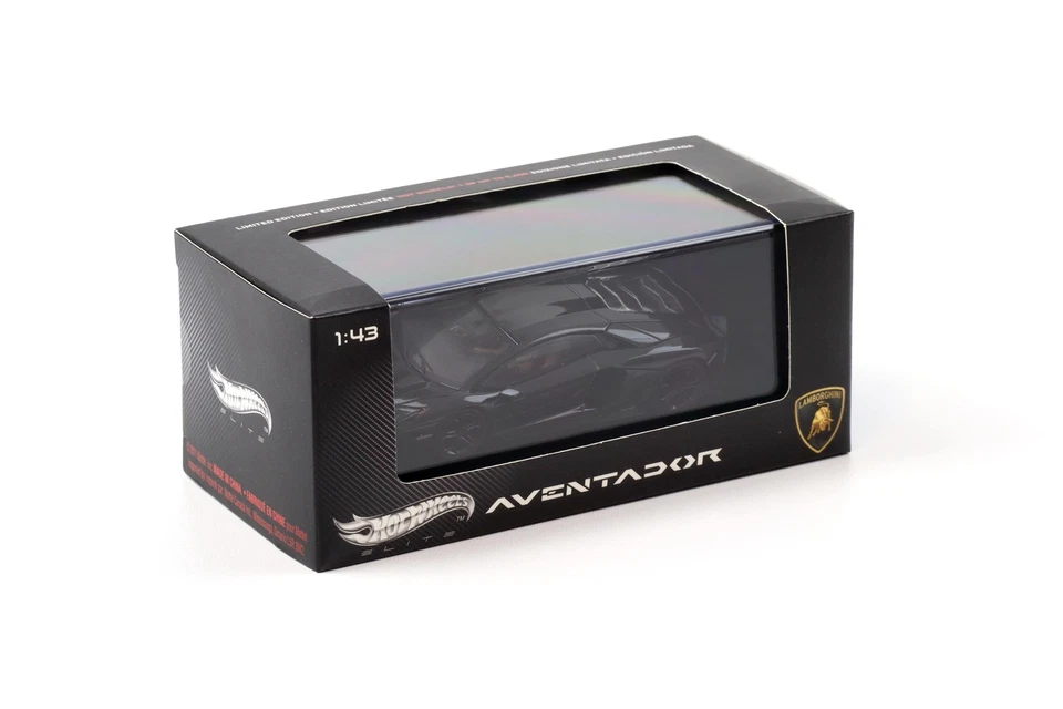 1:43 Hot Wheels Elite Lamborghini Aventador LP700-4 Coupé Nero - Immagine 3 di 3
