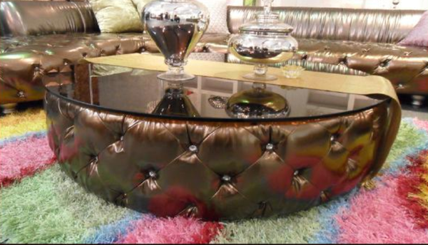 Couchtisch Chesterfield Luxus Wohnzimmer Kaffeetisch Holz Modern Neu-image