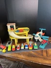 Vintage 1970’s Fisher Price Garage Elevator Airplane And Accessories. No Airport
