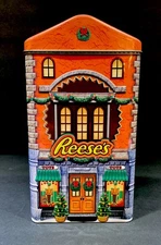 The Hershey Co Tin Box Container “Reese’s” Christmas Store Front Design 2013 