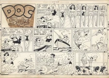 VING FULLER Original ART of DOC SYKE Newspaper Sunday Comic Strip, 1948