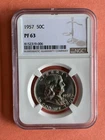1957 Franklin Silver half dollar PF 63 NGC
