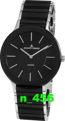 NEW JACQUES LEMANS WATCH JL DUBLIN CERAMIC CERAMIC STAINLESS STEEL 5ATM 1 - 1856 A 1856A