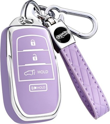 Key Fob Cover - Premium Soft TPU Shell Full Protection Case with Keychain, Fitss