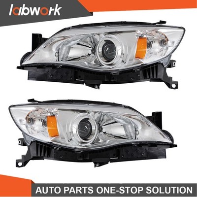 Labwork Headlights For Subaru Impreza 2008-2011 Factory Headlamps Chrome LH+RH