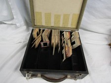 VINTAGE FILM PHOTO PICTURE SLIDE 2 SIDED CASE SLIDES VACATION TRAVEL FAMILY  