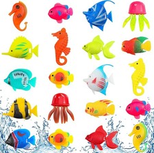 20 Pcs Artificial Moving Fishes Plastic Floating Lifelike Fish Tank Ornament Aqu