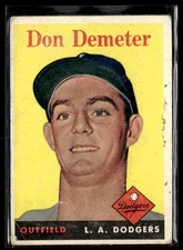 1958 Topps Don Demeter Rookie LOW GRADE Set Break #244