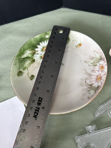 Tirschenreuth handbemalte rosa Wildrosen 6" Zoll Teller signiert Pearson - Bild 6 von 7