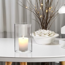 HST0406 Clear Hurricane Candle Shade Chimney Tube, 4" x 6", WGVI