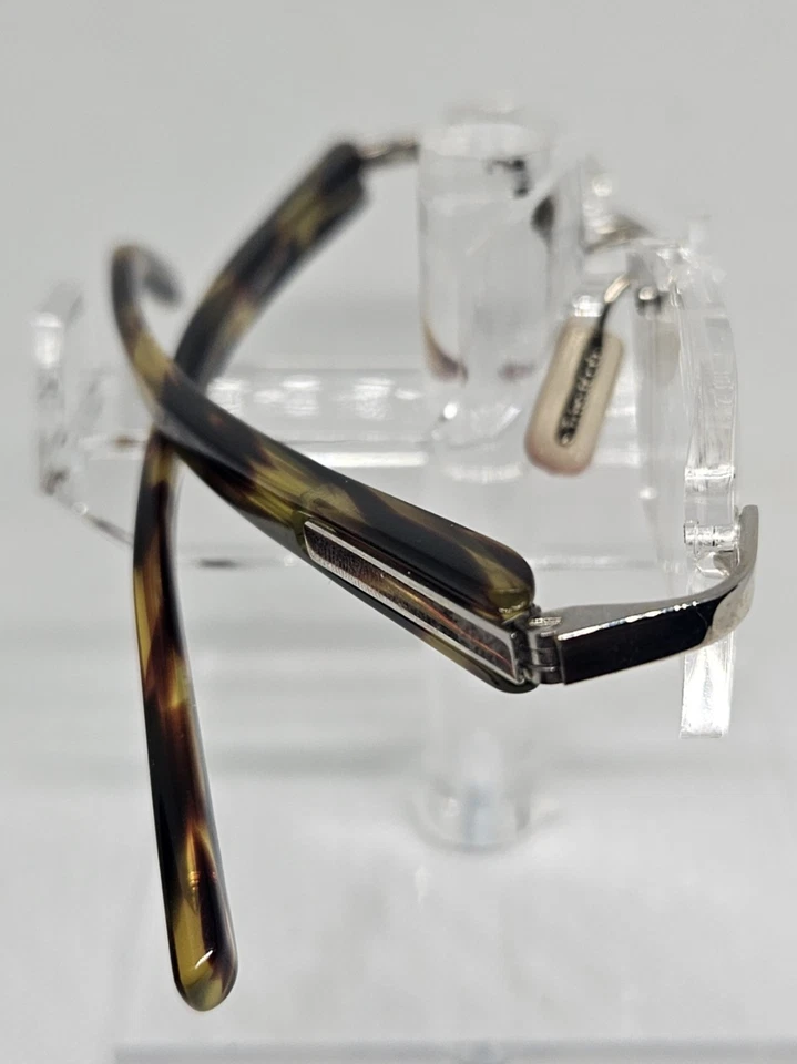 Monturas de gafas sin montura TAG Heuer TH 8101 hechas en Francia 50□17 140 tortuga Foto 2 de 4