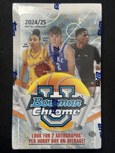 2024-25 Bowman University Chrome Basketball Hobby Box Sealed