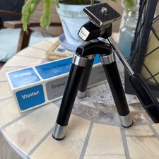 Vivitar Model 12 Tripod 65-4009 Pan/Tilt Head Foldable Metal Rubber Foot. B5