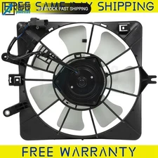 Engine A/C Condenser Radiator Cooling Fan Assembly For 2007-2008 Honda Fit 1.5L