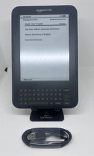 Amazon Kindle Keyboard 3rd Generation | Model D00901 | Wi-Fi only | New Battery