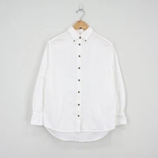 Madewell Oversized Button-Up Cotton Shirt in Oxford White Size XS