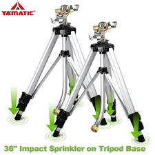 YAMATIC 36" Impact Sprinkler on Tripod Base, 360 Degree Large Area 2 pcs