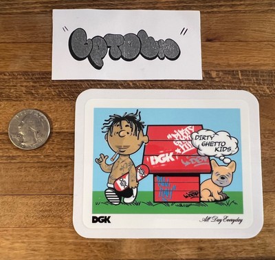 DGK Skateboards Boo Johnson All Day  sticker Stevie Williams Josh Kalis Snoopy