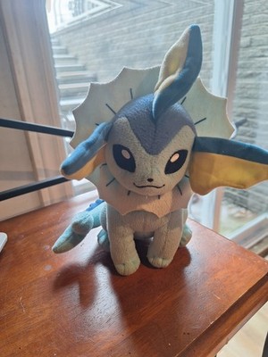 2017 TOMY Pokémon Vaporeon Plush 9'' Sitting | Eevee Evolution | Authentic