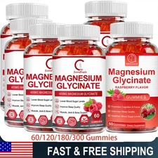 Magnesium Glycinate Gummies 400mg Muscle & Bone Support 60-300 Gummies 2TYPE