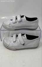 Polo Ralph Lauren Kids Scholar EZ White Low Top Hook  Loop Sneaker Shoes Size 9