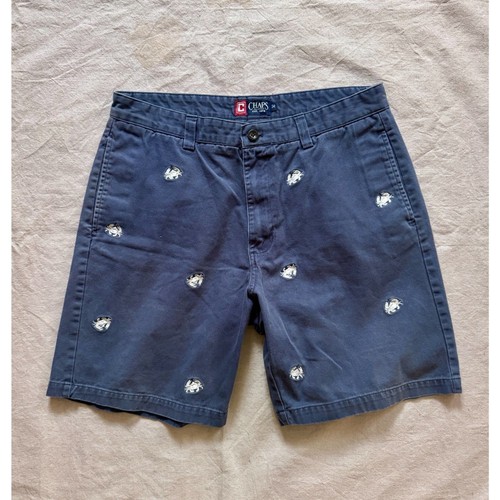 vintage Ralph Lauren CHAPS navy mens chino shorts with embroidered lobsters