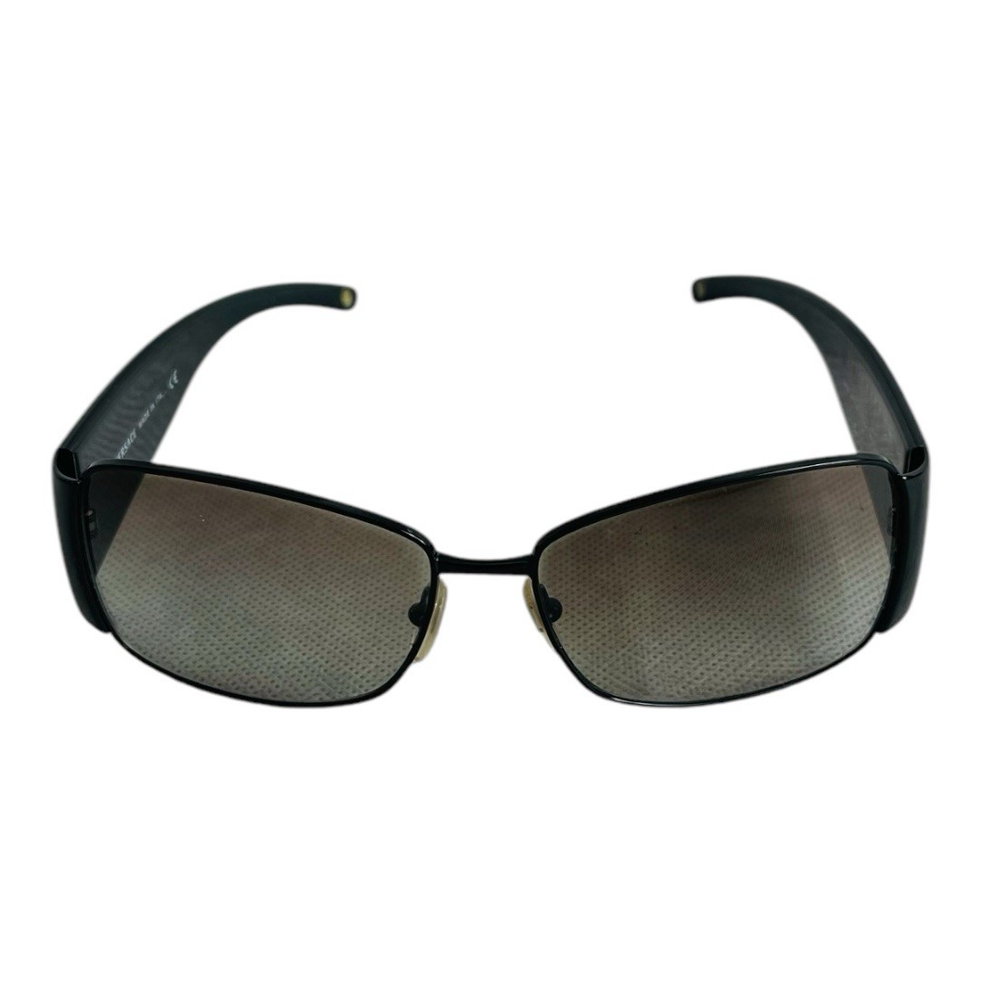 Versace Black Rhinestone Logo Sunglasses Bling Rare Designer Glasses Shades +Box image 4