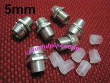 100pcs, 5mm Chrome Metal LED Holder Holders Bezels Mounts Clip Panel Display New