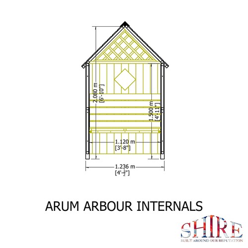 Shire Arum Arbour Seat 1.4x0.7m - Picture 5 of 9