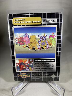 1999 Ready for battle! Rookies!! 2 of 34 Rookie Digimons 2000 Digimon Card Anime 1999 Ready for battle! Rookies!! 2 of 34 Rookie Digimons 2000 Digimon Card Anime